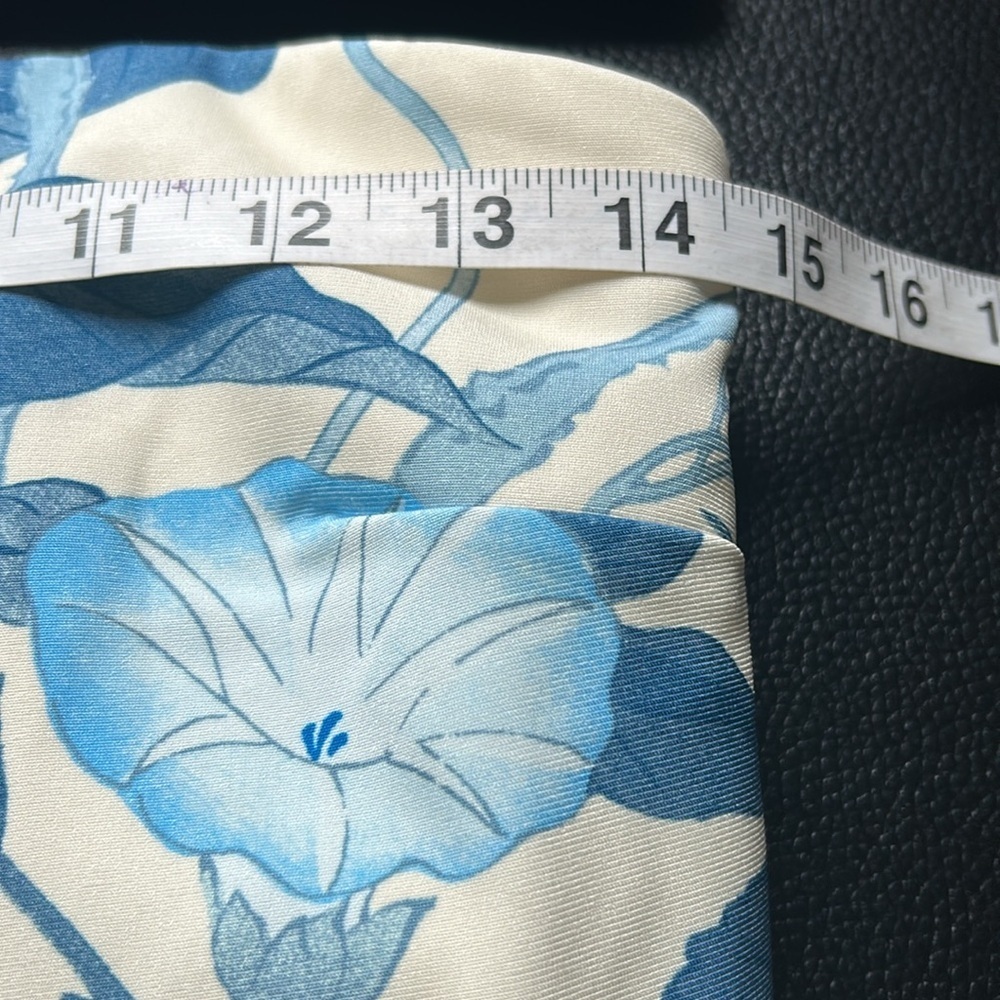 TUCKERNUCK Bonnie Blossom Marin Dress Blue Cream Strapless Midi Sz XS NEW - Picture 12 of 14